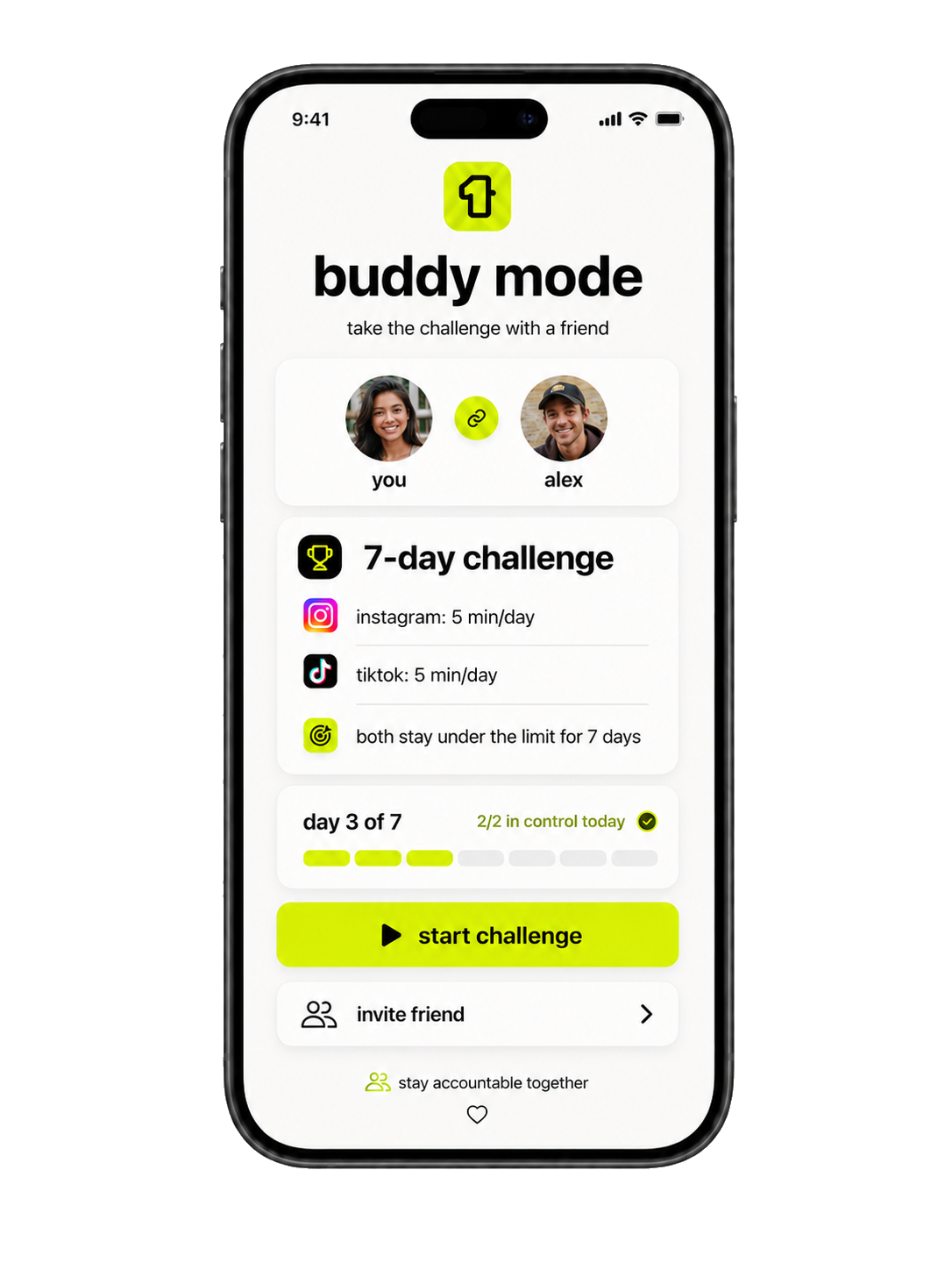 Buddy mode screen
